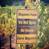 Do Not Spray sign in a vineyard