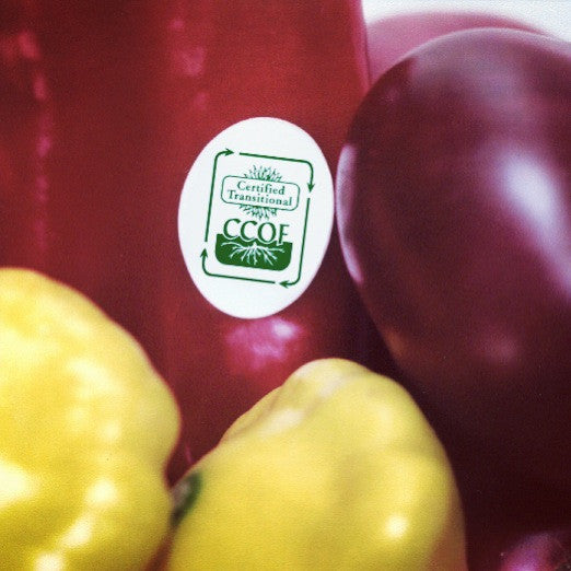 CCOF "Certified Transitional" Stickers